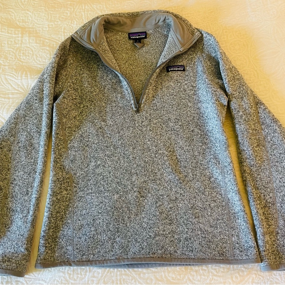 Patagonia Women’s Better Sweater Gray 1/4 Zip Fleece Jacket Pullover Small